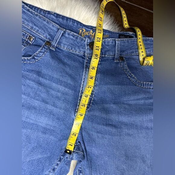 Rock 47 Denim Wrangler slim boot denim jeans sz 38X30 - Picture 6 of 7
